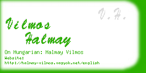 vilmos halmay business card